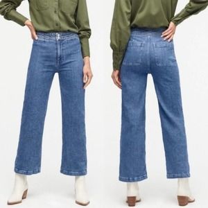 J Crew Point Sur Wide-Leg Eco Jeans in Bright Ocean Wash